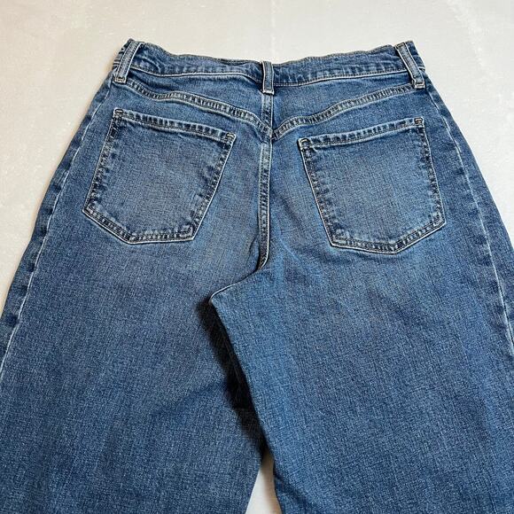 Old Navy High Waisted Barrel Ankle Jeans Size 8 Petite Casual Summer Preppy - Picture 7 of 11